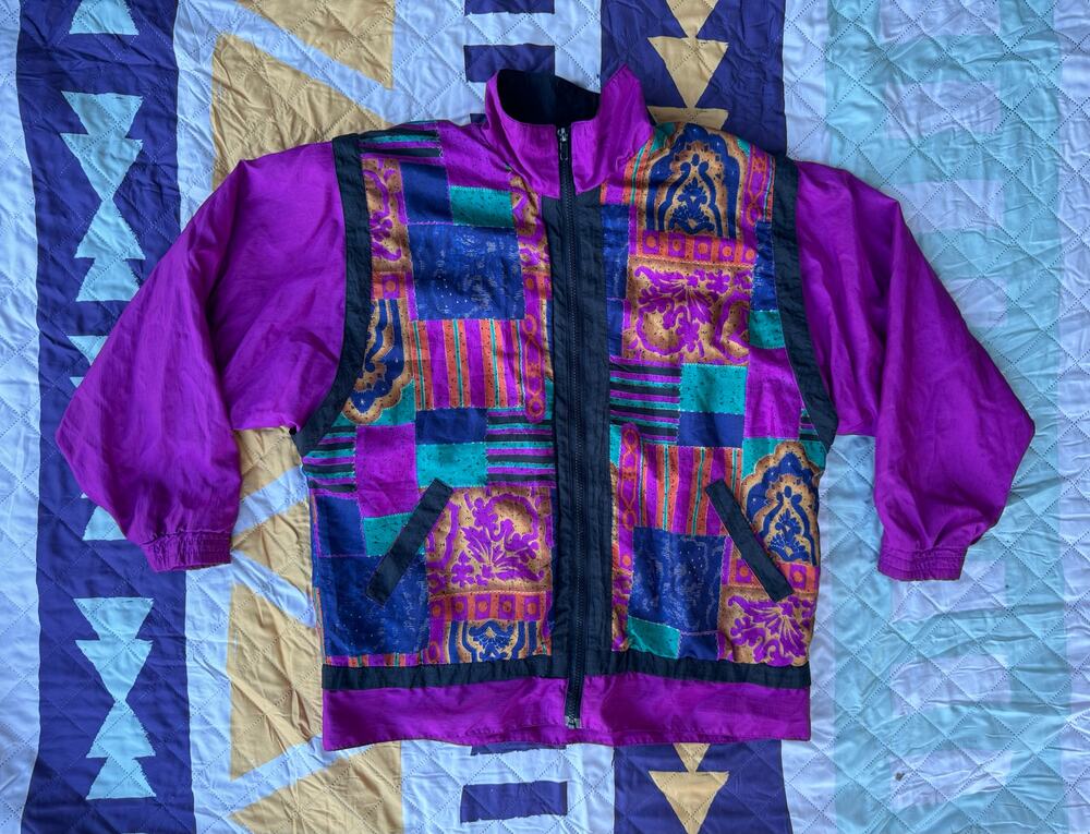 Vintage Westbound Sport Women's Windbreaker Multi Color Jacket